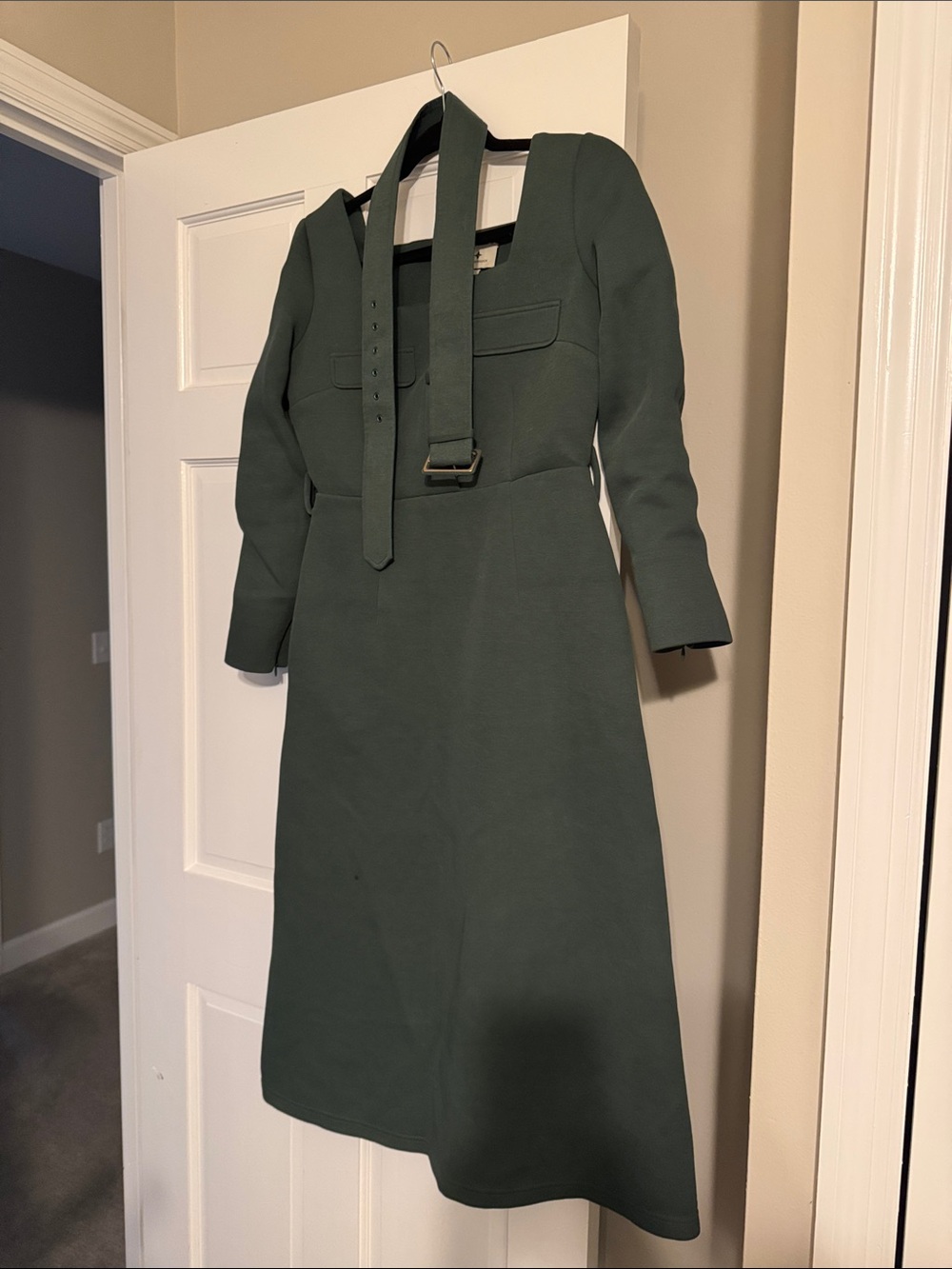 Tuckernuck Elle Long Sleeve Dress Forest Green Size S
